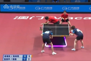 陈垣宇/蒯曼4-1徐海东/陈幸同，晋级混双决赛与林高远/刘诗雯争冠