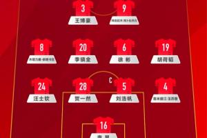 依旧442！U22国足vs韩国官方阵型：汪士钦左后卫，拜合拉木中锋