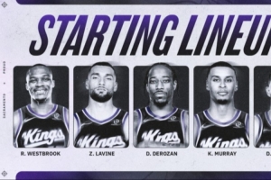 基根·穆雷复出第二场重返首发阵容 搭威少、德罗赞、拉文、尤班