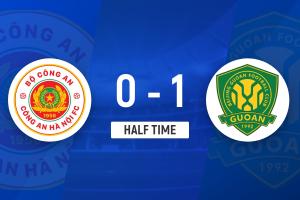 半场-河内公安门将超巨失误林良铭破门张健智扑点 国安暂1-0河内