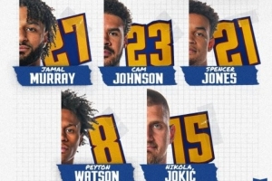 独行侠VS掘金首发：浓眉对位老对手约基奇 小内姆哈德继续首发