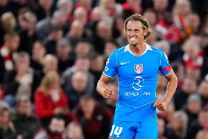 记者：略伦特仍未参加马竞训练，勒诺尔芒逐步恢复合练