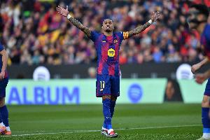 终于开胡！拉菲尼亚9次对阵马竞，首次取得进球