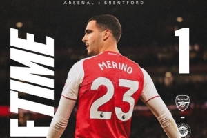 阿森纳本赛季英超领先进入中场休息，保持全胜且总比分20-2