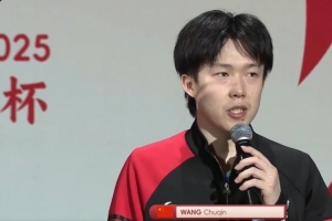 王楚钦：今天自己单打发挥的很一般，和梁靖崑搭档的双打还不错