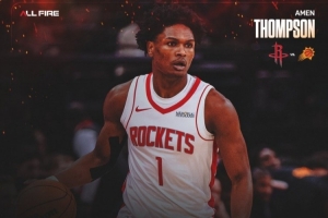 17中12砍31+4！火箭官推发阿门数据海报：多么精彩的一场比赛