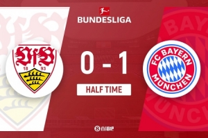 半场-拜仁1-0斯图加特 莱默尔写意破门奥利塞助攻纳泰伊进球越位