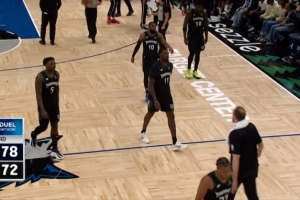 迫近比分！第三节森林狼30-22净胜快船8分 麦丹独得12分