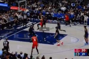 小伙好身体！谢泼德假传KD 变向杀进内线无视防守飞身劈扣