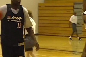 你们那些动作我都会！96年梦之队训练奥尼尔单挑一众球星！