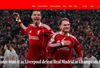欧冠利物浦击退皇马拜仁客胜大巴黎
